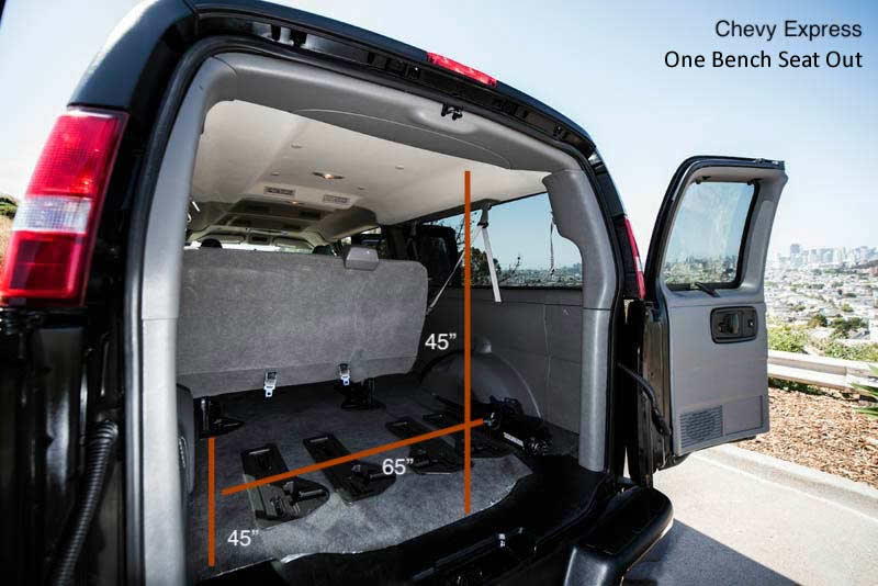 Chevrolet Express 15 Passenger With One Row Of Seats Removed