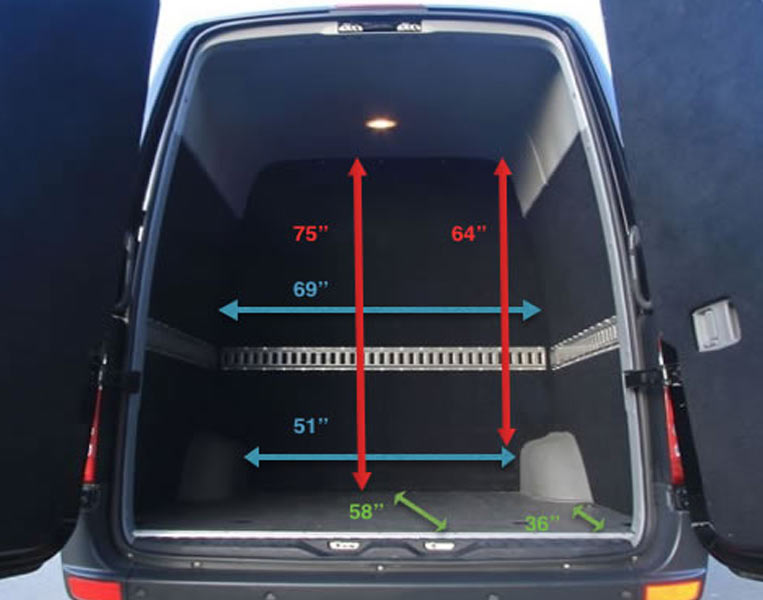 Deluxe Sprinter Cargo Hold Measurements