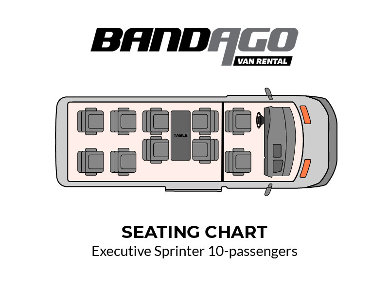 Seating for up to 10 passengers including driver